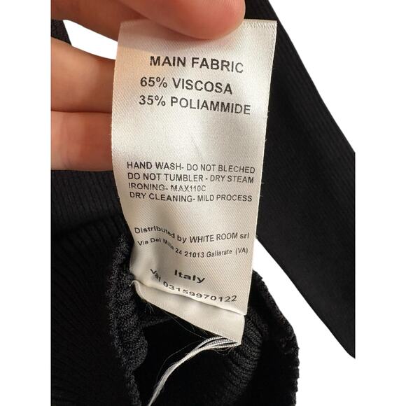 Joshua Sanders Round Smiley Ribbed Cardigan Sweater Quiet Luxury Preppy Black S - Picture 6 of 8